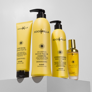 Kooswalla – Lot de Soins Capillaires Professionnels Bio à <span class=keywords><strong>l</strong></span>'Huile d'Argan Hydratante en Profondeur (Après-<span class=keywords><strong>shampoing</strong></span> et <span class=keywords><strong>Shampoing</strong></span>) pour Salons et Usage Domestique - Product Image 1