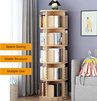 Estantería giratoria apilable de madera de pie para niños