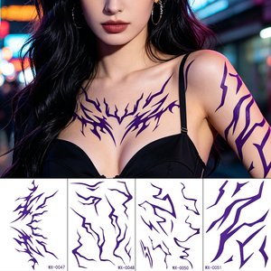 Nuevo Tatuaje Temporal Impermeable para <span class=keywords><strong>Hombre</strong></span>, con Diseño <span class=keywords><strong>de</strong></span> Grupo, Adhesivo <span class=keywords><strong>de</strong></span> Tatuaje Láser Colorido, Adhesivos <span class=keywords><strong>de</strong></span> Tatuaje Temporal Coreanos - Product Image 6