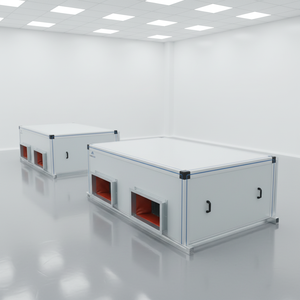 Unité de traitement d'air horizontale de 18 tonnes à montage au plafond pour système CVC de bureaux, écoles et magasins de détail, configuration horizontale AHU - Product Image 1