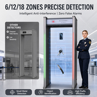 Portique de sécurité KEMSI KMS801D avec détecteur de métaux multizones et scanner corporel pour détection de téléphones