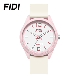 Reloj de Cuarzo Blanco Minimalista FIDI para Hombre y Mujer con Correa de Silicona Elegante y Diseño de Esfera Limpia - Product Image 3