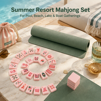 Jeu de Mahjong flottant, tuiles en mousse EVA imperméables, table de jeu portable pour piscine, plage, bateau, lac