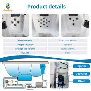 A prezzi accessibili multiuso 2.15m 5 persona forma rotonda Hidromasaje Spa vasca idromassaggio <span class=keywords><strong>jacuzzi</strong></span> massaggio all'aperto Spa per la famiglia del cortile - Product Image 3