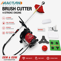 Débroussailleuse à dos à moteur 4 temps à essence avec brosse métallique pour couper l'herbe, durable et portable
