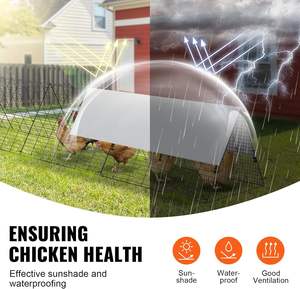 Tunnel de poulet <span class=keywords><strong>portable</strong></span> en fil métallique pour l'extérieur, grand poulailler avec course - Product Image 4