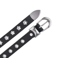 Ceinture en PU à rivets, ceinture cloutée style punk, ceinture de taille tendance, vente en gros, usine OEM, fournisseur en vrac sur mesure