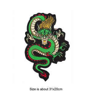 Patch brodé personnalisé thermocollant Dragon grande taille pour veste de moto, écologique - Product Image 3