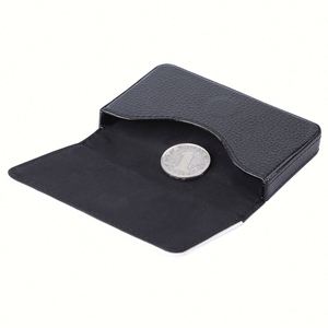 Custom Logo PU Square Leather Business Card Case Luxury <b>Magnetic</b> Card Holder for Business Credit ID Cards Metal <b>Material</b> - Product Image 3