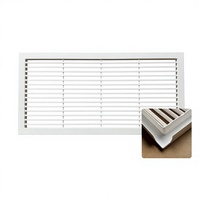 Grille d'aération murale carrée en alliage d'aluminium moderne pour système de climatisation - Diffuseur à lamelles fixes