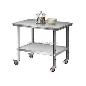 <span class=keywords><strong>Table</strong></span> de préparation à pizza triple en acier inoxydable, à <span class=keywords><strong>roulettes</strong></span>, facile à déplacer, pour cuisine de restaurant commerciale, vente chaude - Product Image 4