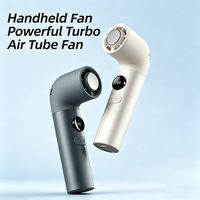 Ventilateur portable sans pales 3000 mAh à grande autonomie, idéal pour le bureau, l'extérieur, les voyages, la voiture, le camping-car, avec conception de refroidissement coudé