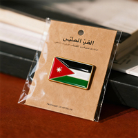 Autocollant de téléphone en émail avec emblème du pays de Jordanie, en stock, autocollants personnalisés, drapeau, carte, plaque métallique, badge d'épingle du Moyen-Orient