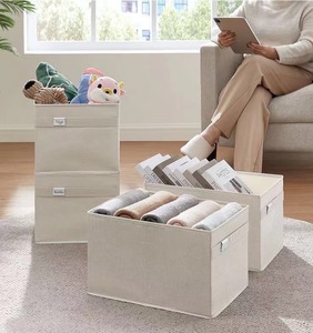 Edredón de ropa revista muestra gratis zapatos juguete gran oferta otomana cajón de gran capacidad caja de almacenamiento de herramientas plegable de tela con tapa - Product Image 2