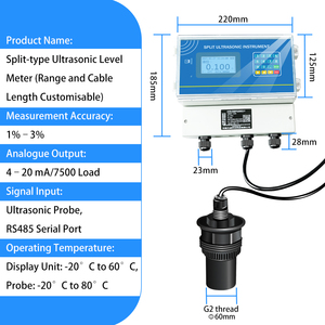 Ультразвуковой уровнемер Walta высокой точности для измерения уровня сточных вод и речной воды, устойчивый к коррозии и засорению - Product Image 2