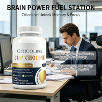 120 capsules de choline naturelle pour adultes pour soutenir la santé du cerveau, stimuler l'immunité, soulager la fatigue et favoriser la croissance des cheveux