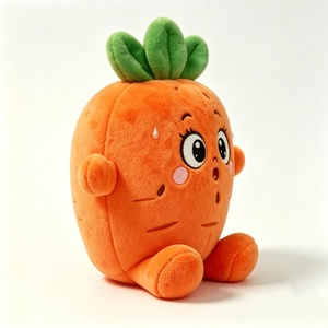 Almohada de Peluche de Zanahoria Redonda y Adorable Personalizada, Lindo Juguete de Peluche de Zanahoria, Suave Animal de Peluche de Vegetal Naranja - Product Image 2