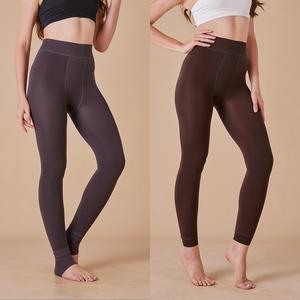 Automne Hiver Leggings Extra Large <span class=keywords><strong>Taille</strong></span> Perle Velours Polaire Épaissie Femmes Pieds Chauds Collants - Product Image 4