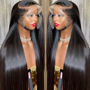 Perruque HD en cheveux indiens bruts de 40 pouces, perruque en cheveux humains vierges à cuticule alignée 100% sans colle, perruques à dentelle frontale pour femmes noires - Product Image 2