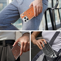 Étui portefeuille magnétique en cuir PU pour iPhone 17 16 15 14 13 Pro Max 17 Air avec porte-cartes, support et protection antichoc