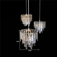 Lustre en forme de grande roue à 3 têtes, moderne, en acrylique et en fer, pour la décoration de mariages, de fêtes, d'hôtels et de salles de banquet