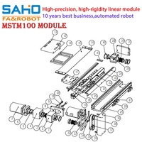Actuador Lineal Personalizado MSTM100 con Motor de Rodamiento, Guía Lineal de Alta Precisión, Estructura Antipolvo, Material de Aluminio