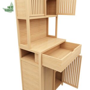 Étagère réglable <span class=keywords><strong>en</strong></span> bambou pour <span class=keywords><strong>buffet</strong></span> de cuisine – Stock US – Rangement multi-usages pour maison, restaurant, café, cave à vin, salon - Product Image 3