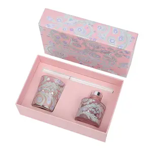 Candle Tin Cheap Custom Cardboard Paper 2 pcs Tealight Glass Candle Jar Set Perfume Cup Packaging Box