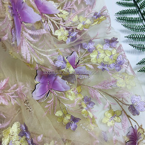 <span class=keywords><strong>2025</strong></span> Mới Nhất Thanh Lịch Thêu Vải 3D In Bướm Hoa Pha Lê Swarovski Nigeria Cho Thụy Sĩ Bodycon Đám Cưới - Product Image 3