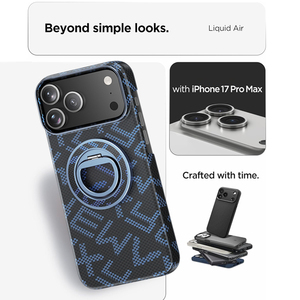 Remax Ultra Thin 1,2mm Nanomateriales Trenza Fibra de carbono Texturizada Anillo magnético a prueba de golpes Funda de teléfono para iPhone 17 Air Pro Max - Product Image 3