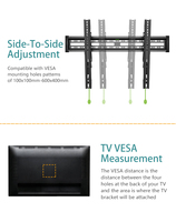 Support TV Zeno VESA 200*200 avec dispositif autobloquant, support mural inclinable pour téléviseur, supports universels pour téléviseurs C3T