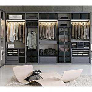 Fournisseur d'usine, dressing, armoire de chambre à coucher, fabrication sur mesure, porte en verre, meubles européens, dressing moderne - Product Image 5