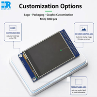 Modul LCD TFT 2.8 Inci 240x320 QVGA Pengontrol ILI9341V Layar LCD TFT 2.8" PCBA SPI 16bit Panel Sentuh Resistif Paralel