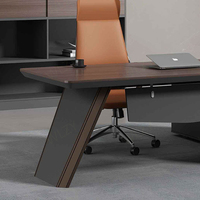 Vente chaude moderne en forme de L Table de bureau exécutif PDG Bureau d'ordinateur Meubles commerciaux avec caractéristiques convertibles Certifié CE