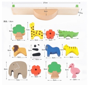 Giocattoli del bambino Sveglio Animale della Foresta Heyi Blocchi di Costruzione <span class=keywords><strong>In</strong></span> <span class=keywords><strong>Legno</strong></span> Balance Giocattoli di <span class=keywords><strong>Legno</strong></span> Per I Bambini Creativi Assemblaggio Giocattoli Educativi - Product Image 6