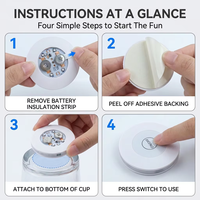 Sous-verres lumineux à LED en EVA et LED, autocollants scintillants pour tasses, pour bars, KTV et fêtes de Thanksgiving – Approvisionnement direct du fabricant