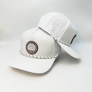 High Quality Men Snapback Gorras Custom 5 Panel Rope Laser Cut Performance <b>Waterproof</b> Sports Golf <b>Hats</b> Baseball Caps - Product Image 1