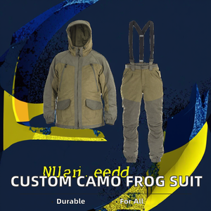 Combinaison de chasse G2 personnalisée respirante anti-UV antistatique unisexe camouflage vert avec coussinets orange été polyester/coton - Product Image 2