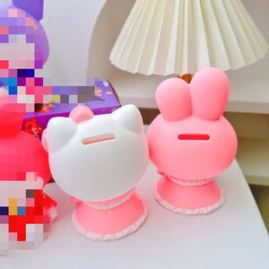 Luckykoo, superventas, Mini hucha azul personalizada, hucha de PVC para niños, caja de seguridad para <span class=keywords><strong>dinero</strong></span> de cumpleaños - Product Image 5