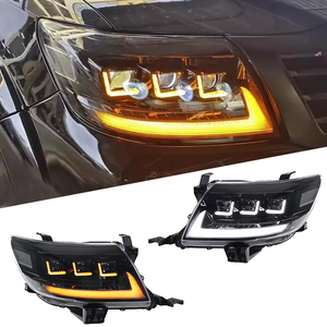 ไฟหน้า YU GUANG สำหรับรถยนต์โตโยต้า ไฮลักซ์ วีโก้ LED ปี 2011-2014 อุปกรณ์ตกแต่งรถยนต์ ไฟหน้าอัพเกรด 3 เลนส์ โปรเจคเตอร์ - Product Image 1