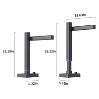 Scanner de documents CZUR Shine Ultra Pro 24MP USB portable A3 grand format, hauteur réglable, DPI max 440, compatible Windows et Mac, garantie 1 an