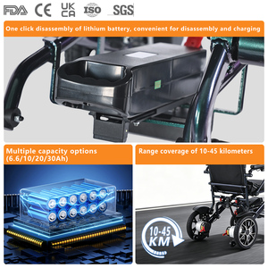 Silla <span class=keywords><strong>de</strong></span> Ruedas Eléctrica Portátil Ligera con Motor sin Escobillas, Asiento Cómodo, Plegable, para Personas <span class=keywords><strong>Mayores</strong></span> - Product Image 3