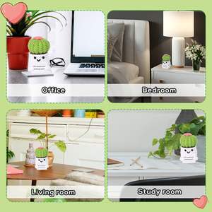 Positif <span class=keywords><strong>Cactus</strong></span> Crochet Super Doux En Peluche Encourager Pomme De Terre Carte Plante Pot Drôle Vie Crochet Poupée Soulagement Du Stress Cadeau Décoration - Product Image 6
