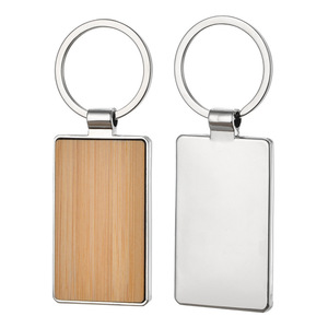Wholesale Custom Designed Printed &amp; <strong>Engraved</strong> <strong>Name</strong> Christmas Cute Wooden <strong>Keychain</strong> Popular <strong>Blank</strong> Metal Wooden Keyring - Product Image 4