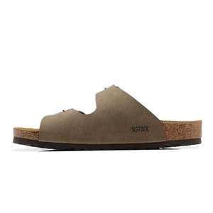 Sandales <span class=keywords><strong>Birkenstock</strong></span> <span class=keywords><strong>Arizona</strong></span> en liège Birko-Flor gris à double boucle, mules confortables pour hommes et femmes, chaussures de plage d'été - Product Image 2