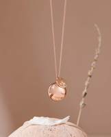 Collier Bola de grossesse personnalisé avec breloque croix romaine, en acier inoxydable plaqué or rose, bijoux de maternité, service OEM ODM pour les détaillants