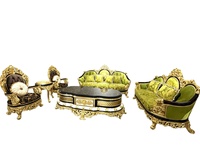 Vente directe - Ensemble de canapés de luxe en bois massif moderne avec rembourrage en mousse, design français-américain, amovible, pour la maison, salon, meubles