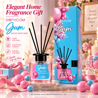 Diffuseur de parfum décoratif 120 ml avec bâtonnets floraux, parfum de qualité supérieure et emballage cadeau pour les acheteurs de détail et de commerce électronique