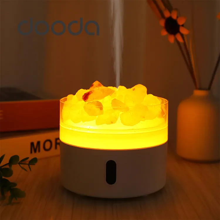 Korting Draadloze Luchtbevochtiger Usb Mist Maker Fogger Aromatherapie Lamp Natuurlijke Kristal Zout Steen Ultrasone Aroma Diffuser