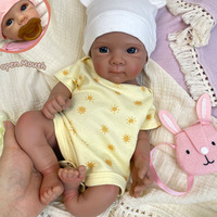 Realistische Vollsilikon 16-Zoll Reborn-Babypuppe mit Echtem Gefühl, Weichem Körper, Gewichtetem Baby-Moneca, Schnuller, Begleiter, Geschenk/Sammlerstück